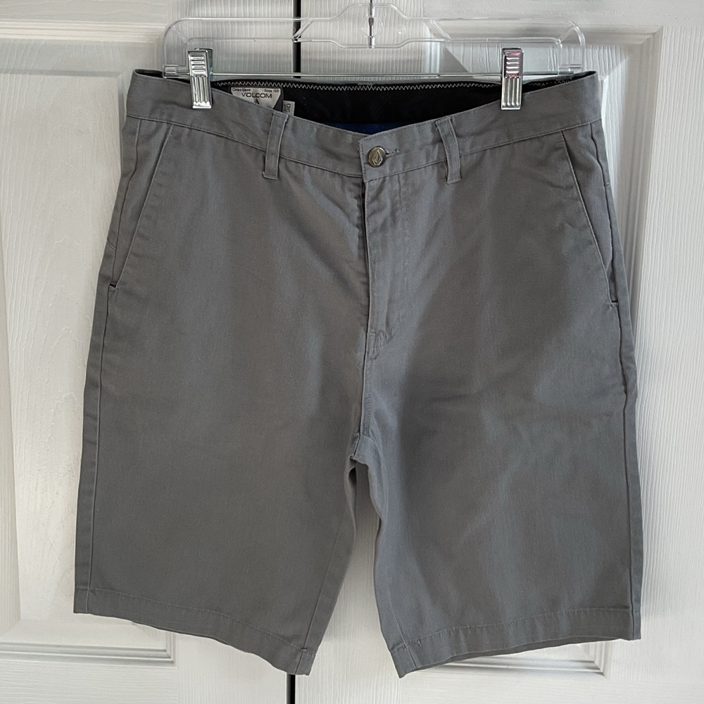 Volcom Men's Charcoal Flat Front Shorts
